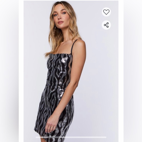 Black & Silver Sequin Sparkly Shiny Bodycon Mini Strappy Back Party Dress - Picture 2 of 10